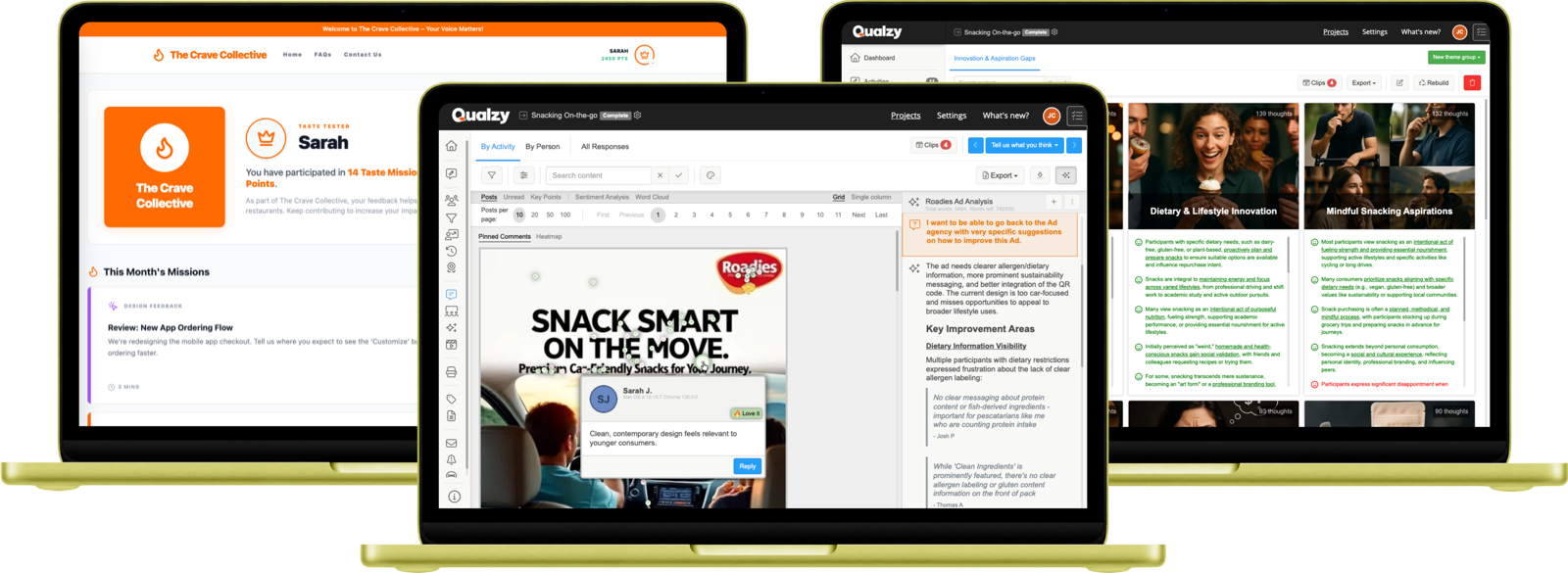 Qualzy platform — async research activities, AI analysis, and video insight in one place